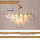 GobekUsa Cream Wind Crystal Chandelier - Elegant French Design for Luxury Living Spaces