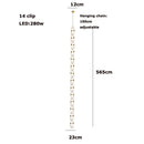 GobekUsa Crystal Gold Chain Chandelier Ceiling Lamp for Home Décor