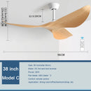 GobekUsa Industrial Retro Ceiling Fan with Remote Control for Restaurant and Living Room