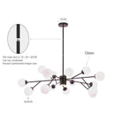 GobekUsa Black Chandelier: Luxury Glass Pendant Light for Home, Bedroom, or Living Room