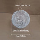 GobekUsa Glass Lampshade with Aluminum Wire for G9 Bulb Cover and 20mm Hole