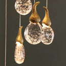 GobekUsa Gourd Shaped Crystal Chandelier for Living Room & Restaurant