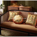 GobekUsa Gobelin Tapestry Style Reversible Cushion Cover with Tassels and Retro Birds Floral Decor