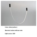 GobekUsa Leather Luminous Line Chandelier | Modern Minimalist Duplex Dining Room Office Art Luxury Lamp