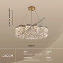 GobekUsa Crystal Chandelier Pendant Light, Elegant Hanging Lamp Fixture