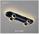 GobekUsa Kids Skateboard LED Ceiling Light for Modern Children's Rooms