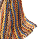 GobekUsa Bohemian Stripe Throw Blanket with Tassels - Cozy Sofa or Bedspread Bushawl