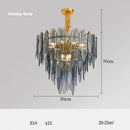 GobekUsa Gold LED Glass Chandelier for Dinning Living Room Bedroom_main keyword: Pendant Lamps