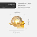 GobekUsa Gold Glass Ball Wall Lamp for Modern Indoor Lighting Décor