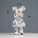 GobekUsa Graffiti Bear Figurine: Modern Abstract Home Decor Statuette