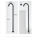 GobekUsa Brushed Gold Black Floor Mounted Bathtub Shower Faucet