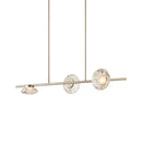 GobekUsa Glass LED Chandeliers Gold Metal 3000K: Restaurant Parlor Kitchen Dining Lighting