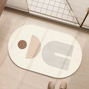 GobekUsa Geometric Diatom Ooze Bathroom Rug Super Absorption Non-slip Quick Dry Bath Mat