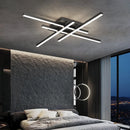 GobekUsa Gold Black Aluminum LED Chandeliers for Bedroom Dining Living Room Lighting