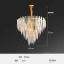 GobekUsa Gold LED Glass Chandelier for Dinning Living Room Bedroom_main keyword: Pendant Lamps