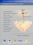 GobekUsa Glass Flower Princess Room LightLux Postmodern French Cream Wind Lamp