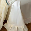 GobekUsa French Princess Lace Ruffles Bedding Set with Soft Silky Touch
