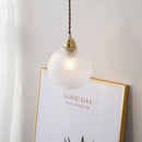GobekUsa Glass Ball LED Pendant Light: Nordic Modern Copper Socket Hanging Lamp for Home Indoor Lighting.