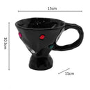 GobekUsa Gemstone Setting Ceramic Breakfast Mug with Handle