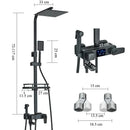 GobekUsa Digital Thermostatic Shower Faucet Set with Bidet Sprayer