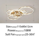 GobekUsa Gold LED Chandelier for Living Study Room Indoor Lighting Luminaire