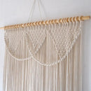 GobekUsa Bohemia Macrame Cotton Curtain Tapetsry Wall Hanging for Bedside, Door, Window