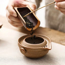 GobekUsa Kung Fu Tea Set: Teapot, 2 Teacups, Travel Green Tea Cups, Ceramic Gaiwan