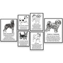 GobekUsa Cozy Canine Collection: Dog Poetry Poster featuring Lhasa, Sheepdog, Terrier, Bulldog, Tibetan, Yorkie