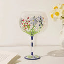 GobekUsa Crystal Hand-Painted Floral Wine Goblet - Chinese Antique Red Wine Glass
