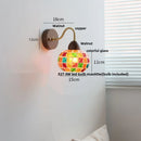 GobekUsa LED Tiffany Style Wall Lights Pull Chain Sconce Colorful Glass Stair Fixture