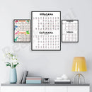 GobekUsa Japanese Hiragana Katakana Infographic Poster, Minimalist Design for Language Learners