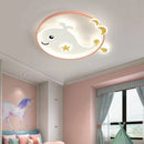 GobekUsa Kids Crescent Moon Rabbit Ceiling Chandelier LED Bedroom Light
