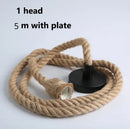 GobekUsa Hemp Rope Pendant Lights Retro Loft Industrial Hanging Lamp for Living Room Home Decor