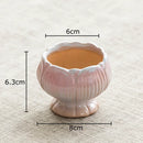 GobekUsa Lotus Flower Ceramic Vase: Small Plant Pots for Table Decoration and Room Aesthetic