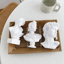 GobekUsa David Statue Head Sculpture Mini Gypsum Resin Art Craft Home Decor