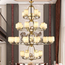 GobekUsa Luxe Jade Chandelier for Living Room and Villa Hall