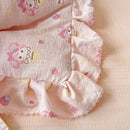 GobekUsa Korean Cotton Patchwork Quilt with Lace and Ruffle for Summer