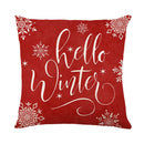 GobekUsa Christmas Santa Claus Linen Pillowcase - Sofa Cushion Cover, Decorative Living Room Pillow Cover