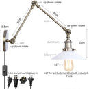 GobekUsa LED Glass Swing Arm Wall Lamps for Bedroom, Bathroom, and Stairway