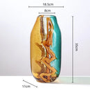 GobekUsa Abstract Ripple Glass Vase - Home Decor Hydroponic Flower Vase