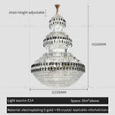 GobekUsa Crystal Chandelier Luxury Duplex Building Hollow Luxury Lamp