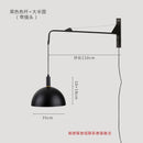 GobekUsa Gold/Black Swing Arm Wall Lamp LED E27, Adjustable & Rotatable Sconce