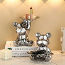 GobekUsa Geometric Bear Piggy Bank Key Tray Cosmetic Bookshelf Statue & Storage Box