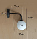GobekUsa Elegant Glass Wall Lamp for Living Room Bedroom LED Lighting