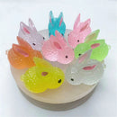 GobekUsa Fluorescence Micro Rabbit Figurine: Miniature Room Decor Ornaments