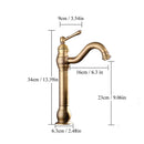 GobekUsa Brass Basin Faucet: Vessel Sink Mixer Tap, Single Hole Bathroom Hot Cold Water.