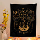 GobekUsa Cat Coven Witchcraft Tapestry Wall Hanging - Mysterious Black Decor Tapestries
