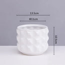 GobekUsa Gold Ceramic Flower Pot Geometry Vase for Succulents and Floral Arrangements
