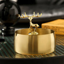 GobekUsa Golden Deer Stainless Steel Ashtray | Smoking Accessories Weed Ash Tray Boyfriend Gift