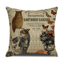 GobekUsa Halloween Pillowcase Set - Festive Sofa Cushion Covers with Pumpkin Cat Witch Hat Print.